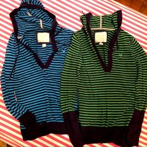 American Eagle striped pullover sweater M set of 2